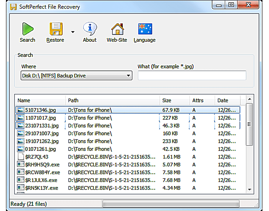 freeware undelete file recovery